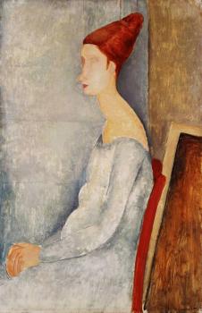 阿米地奧 莫迪裡阿尼 Jeanne Hbuterne Seated in Profile 阿米地奧 莫迪裡阿尼 Jeanne Hbuterne Seated in Profile